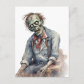 Carte Postale Zombie aquarelle (Devant)