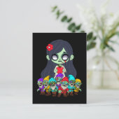 Carte Postale Zombie blanc neige (Debout devant)