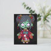 Carte Postale Zombie chinois mignon (Debout devant)