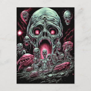 Carte Postale Zombie Créations Sci-fi Horror Art