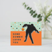 Carte postale zombie drôle d'Halloween (Debout devant)