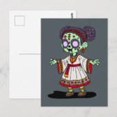 Carte Postale Zombie éthiopienne mignonne (Devant / Derrière)