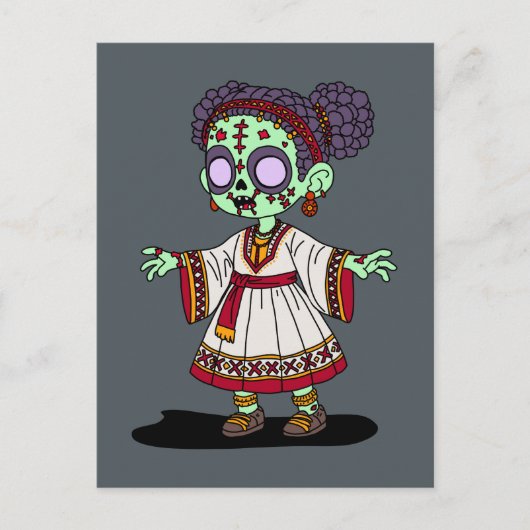 Carte Postale Zombie éthiopienne mignonne (Devant)