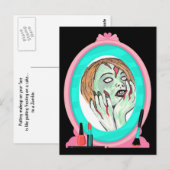 Carte postale Zombie face gâteau (Devant / Derrière)