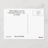 Carte postale Zombie face gâteau (Dos)
