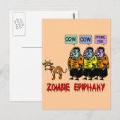 Carte Postale Zombie Halloween (Devant / Derrière)