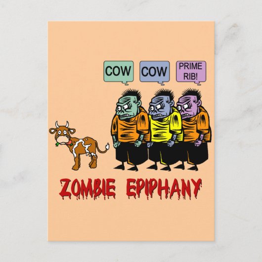 Carte Postale Zombie Halloween (Devant)