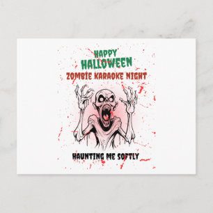 Carte Postale Zombie Karaoke Night