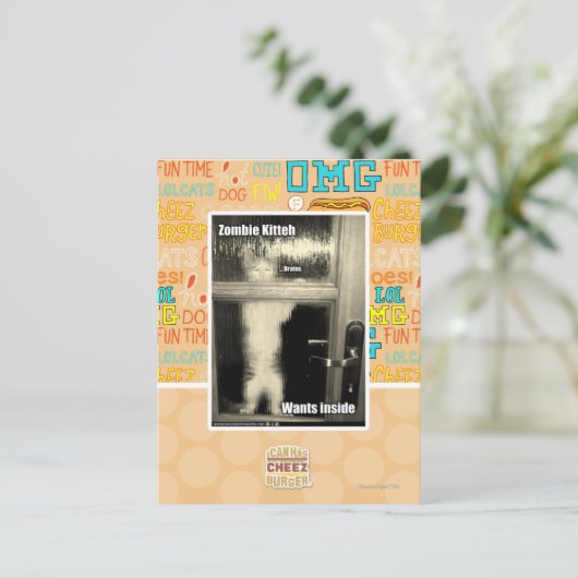 Carte Postale Zombie Kitteh (Debout devant)