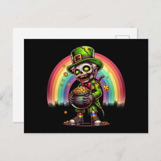 Carte Postale Zombie Leprechaun (Devant / Derrière)