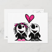 CARTE POSTALE ZOMBIE LOVE (Devant / Derrière)
