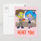 Carte Postale Zombie Love (Devant / Derrière)