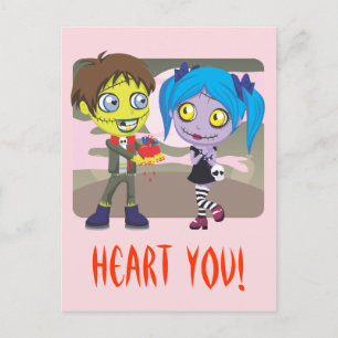 Carte Postale Zombie Love