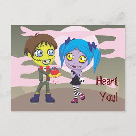 Carte Postale Zombie Love (Devant)