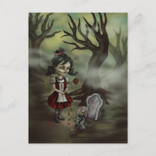 Carte Postale Zombie Love trouve un vrai amour dans un cimetière