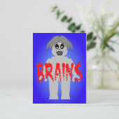 Carte Postale Zombie Minifig 'Cerveaux' (Debout devant)