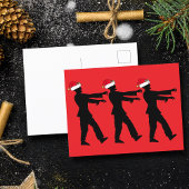 Carte Postale Zombie Noël Funky Zombies en Chapeaux de Père Noël