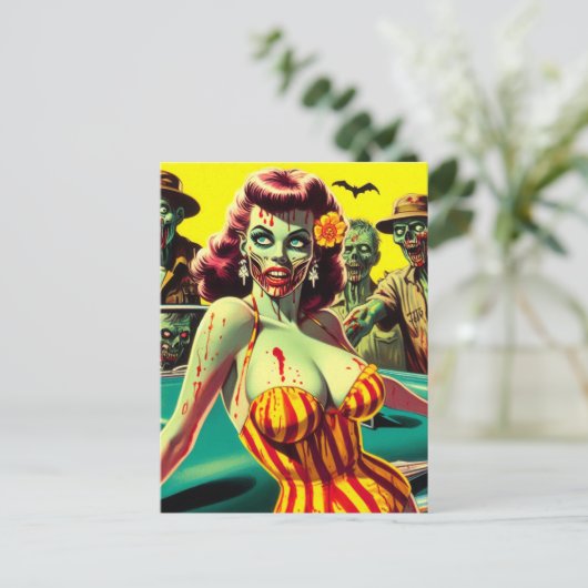 Carte Postale Zombie Pin-up (Debout devant)