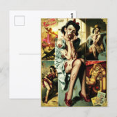 Carte Postale Zombie Pin-Up's II (Devant / Derrière)