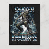 CARTE POSTALE ZOMBIE SKATER APOCALYPSE (Devant)