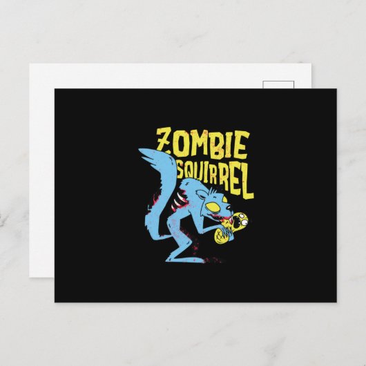 Carte Postale Zombie Squirrel (Devant / Derrière)