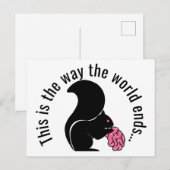 Carte Postale Zombie Squirrel, C'est comme ça que le monde finit (Devant / Derrière)