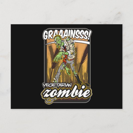 Carte Postale Zombie végétarien (Devant)