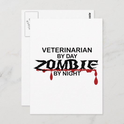 Carte Postale Zombie vétérinaire (Devant / Derrière)