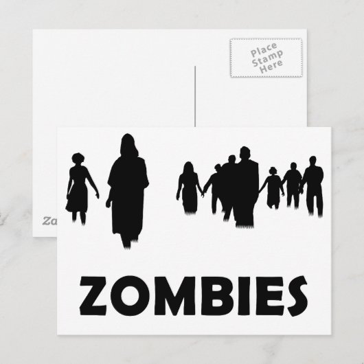 Carte Postale Zombies (Devant / Derrière)