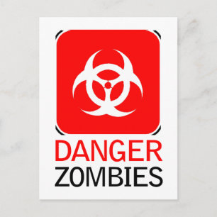 Carte Postale Zombies dangereux