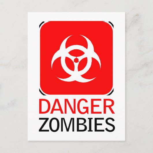 Carte Postale Zombies dangereux (Devant)