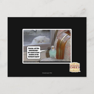 Carte Postale Zombies dans le jardin