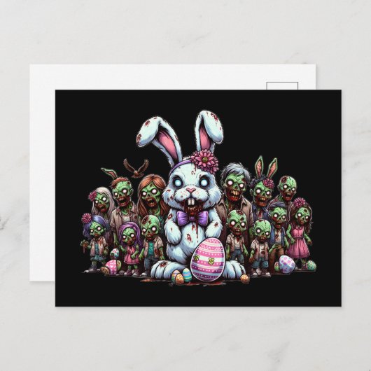 Carte Postale Zombies de Pâques (Devant / Derrière)
