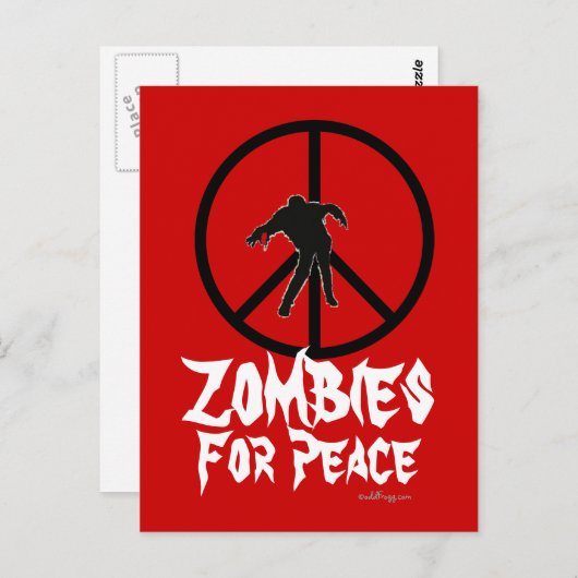 Carte postale Zombies for Peace (Devant / Derrière)