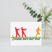 Carte Postale Zombies Hait Fast Food (Debout devant)