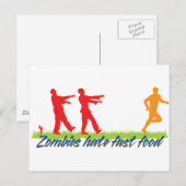 Carte Postale Zombies Hait Fast Food (Devant / Derrière)