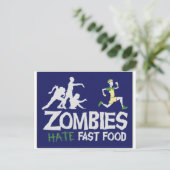 Carte Postale Zombies HATE Fast Food (Debout devant)