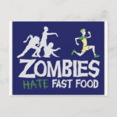 Carte Postale Zombies HATE Fast Food (Devant)