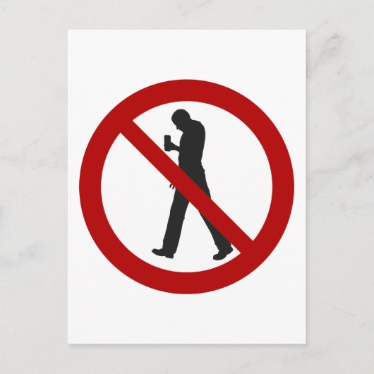 Carte Postale Zombies Smartphone interdits (Devant)