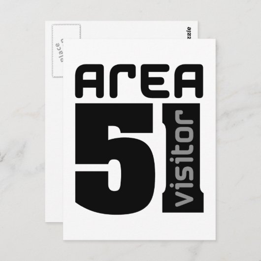 Carte Postale Zone 51 Visiteur Alien (Devant / Derrière)