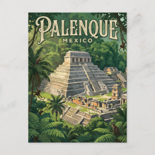 Carte Postale Zone archéologique de Palenque Mexique
