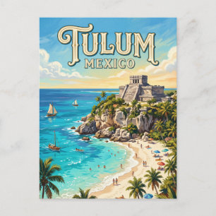 Carte Postale Zone archéologique de Tulum Mexique