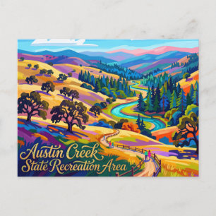 Carte Postale Zone d'aire récréative d'État d'Austin Creek Calif