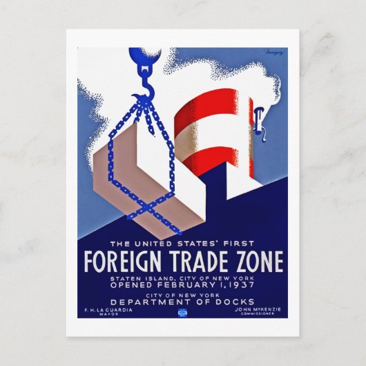 Carte Postale Zone de commerce extérieur (Devant)
