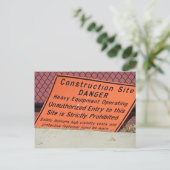 Carte Postale Zone de construction (Debout devant)