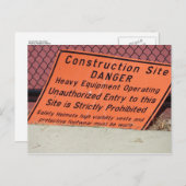 Carte Postale Zone de construction (Devant / Derrière)