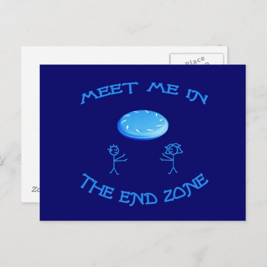 Carte Postale Zone de fin Frisbee (Devant / Derrière)