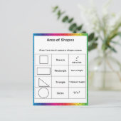 Carte Postale Zone de formes arc-en-ciel (Debout devant)