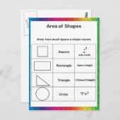 Carte Postale Zone de formes arc-en-ciel (Devant / Derrière)