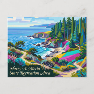 Carte Postale Zone de loisirs d'État Harry A. Merlo Californie